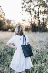 The Classic Tote in 'Atlantic' Navy - Saddler & Co - Saddler & Co | Australian Made Leather Goods