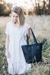 The Classic Tote in 'Atlantic' Navy - Saddler & Co - Saddler & Co | Australian Made Leather Goods