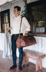 The Weekender Travel Bag in Caramel - Saddler & Co - Saddler & Co | Australian Made Leather Goods