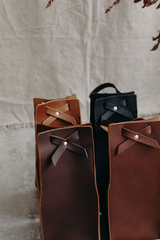 Leather Wine Bag in Caramel - Saddler & Co - Saddler & Co | Australian Made Leather Goods