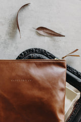 The Classic Clutch in Tan - Saddler & Co - Saddler & Co | Australian Made Leather Goods