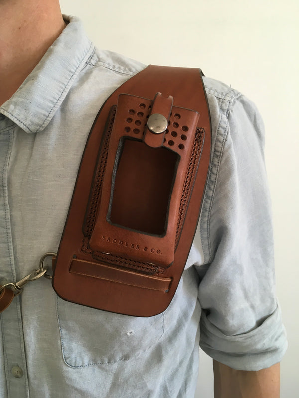 2 Way Radio Holster - Saddler & Co - Saddler & Co | Australian Made Leather Goods