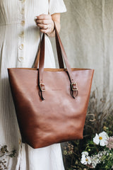 The Market Tote in Caramel - Saddler & Co - Saddler & Co | Australian Made Leather Goods