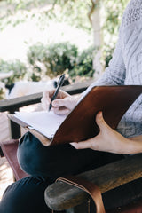 A5 Leather Journal in Caramel - Signature Collection - Saddler & Co | Australian Made Leather Goods