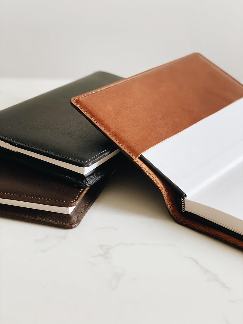 A5 Leather Journal in Caramel - Signature Collection - Saddler & Co | Australian Made Leather Goods