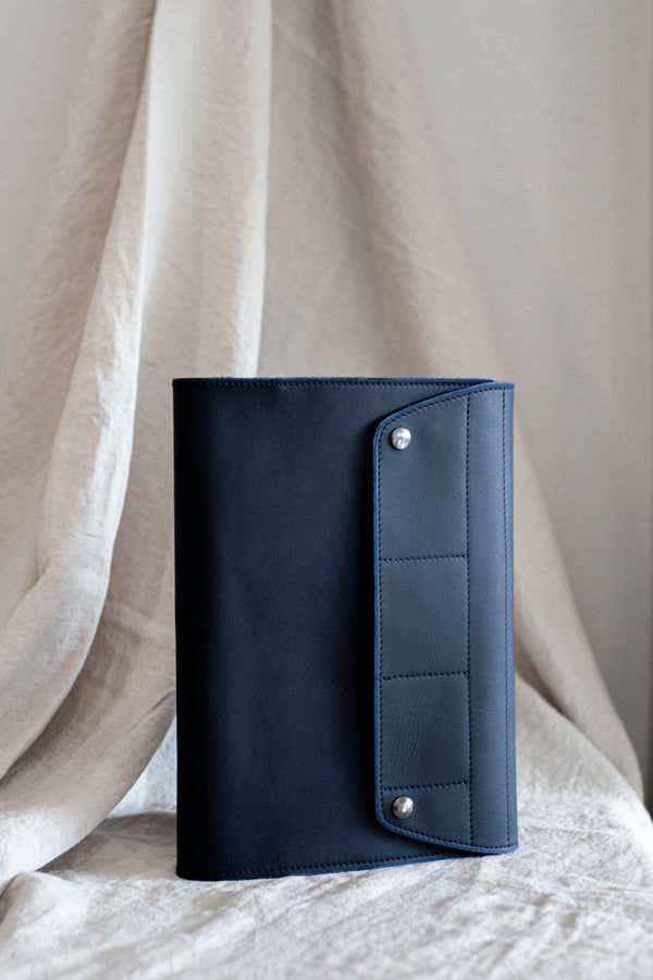 NEW Leather Work Folio - Navy