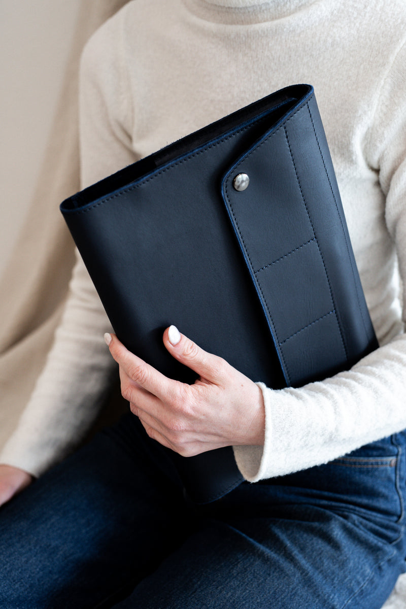 NEW Leather Work Folio - Navy | PRE ORDER