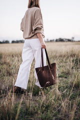 The Flora Tote in Truffle - Saddler & Co - Saddler & Co | Australian Made Leather Goods