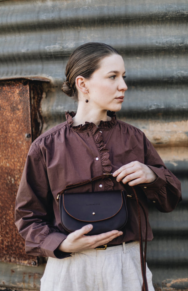 OUTLET | Mini Saddle Bag in Cocoa