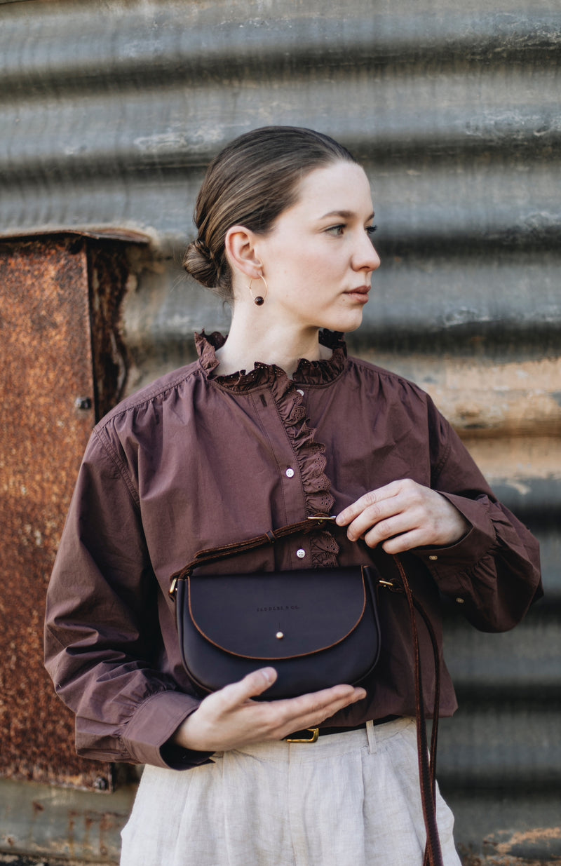 OUTLET | Mini Saddle Bag in Cocoa