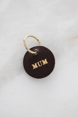 The Gold Round 'MUM' Keyring - Saddler & Co - Saddler & Co | Australian Made Leather Goods
