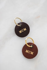 The Gold Round 'MUM' Keyring - Saddler & Co - Saddler & Co | Australian Made Leather Goods