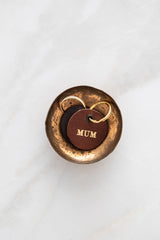 The Gold Round 'MUM' Keyring - Saddler & Co - Saddler & Co | Australian Made Leather Goods