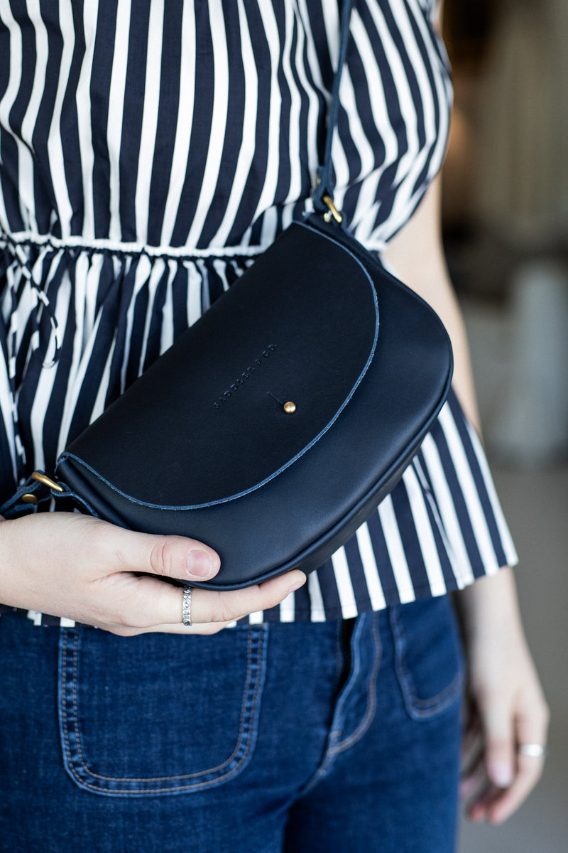 The Mini Saddle Bag in Atlantic Navy