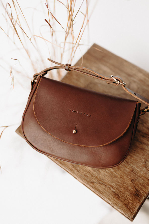 OUTLET | Mini Saddle Bag in Caramel - Saddler & Co - Saddler & Co | Australian Made Leather Goods