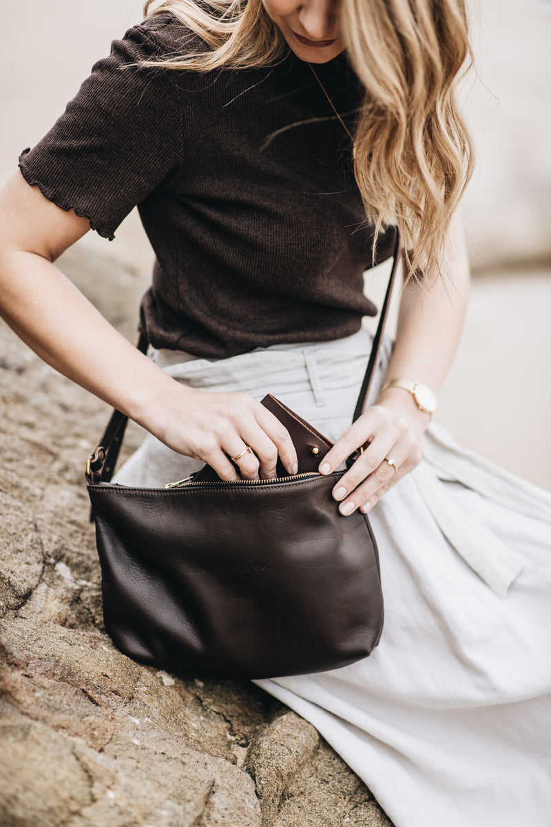 The Essential Bag in Dark Brown