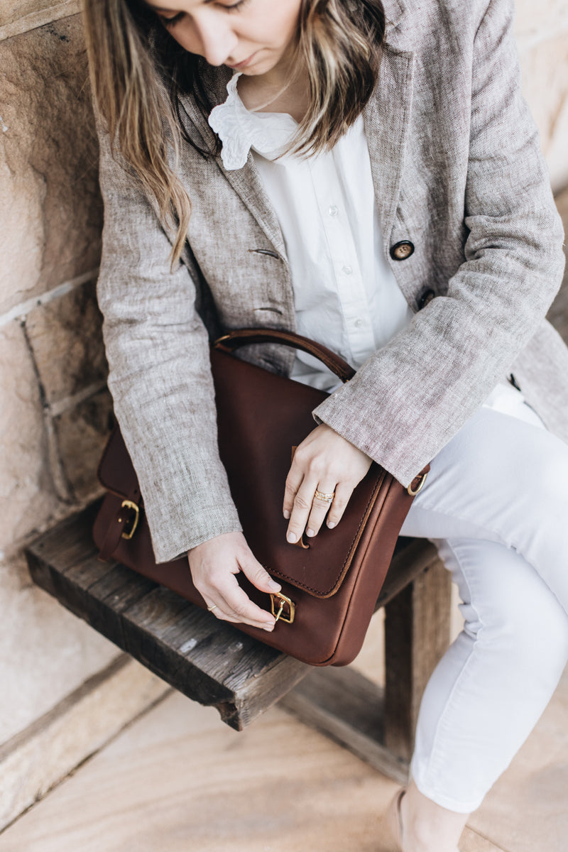 The Saddler's Briefcase | Caramel Leather