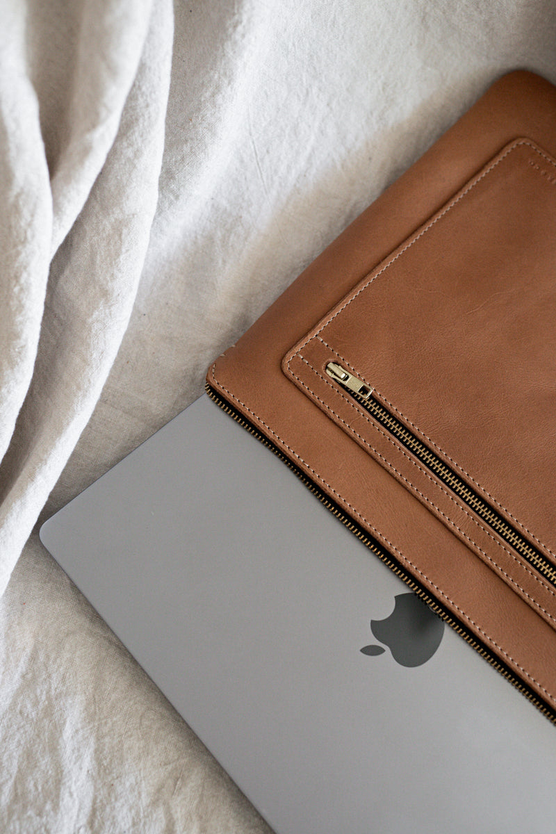 NEW The Laptop Case in Tan - Regular size - Saddler & Co - Saddler & Co | Australian Made Leather Goods