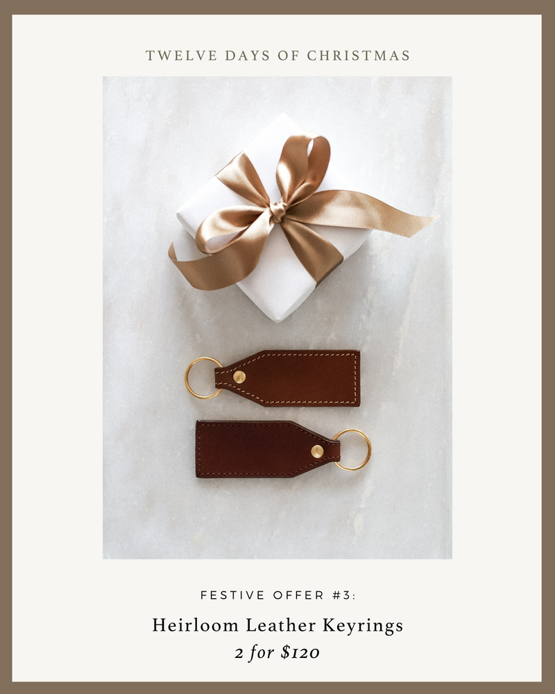 Heirloom Leather Keyring - Stitched