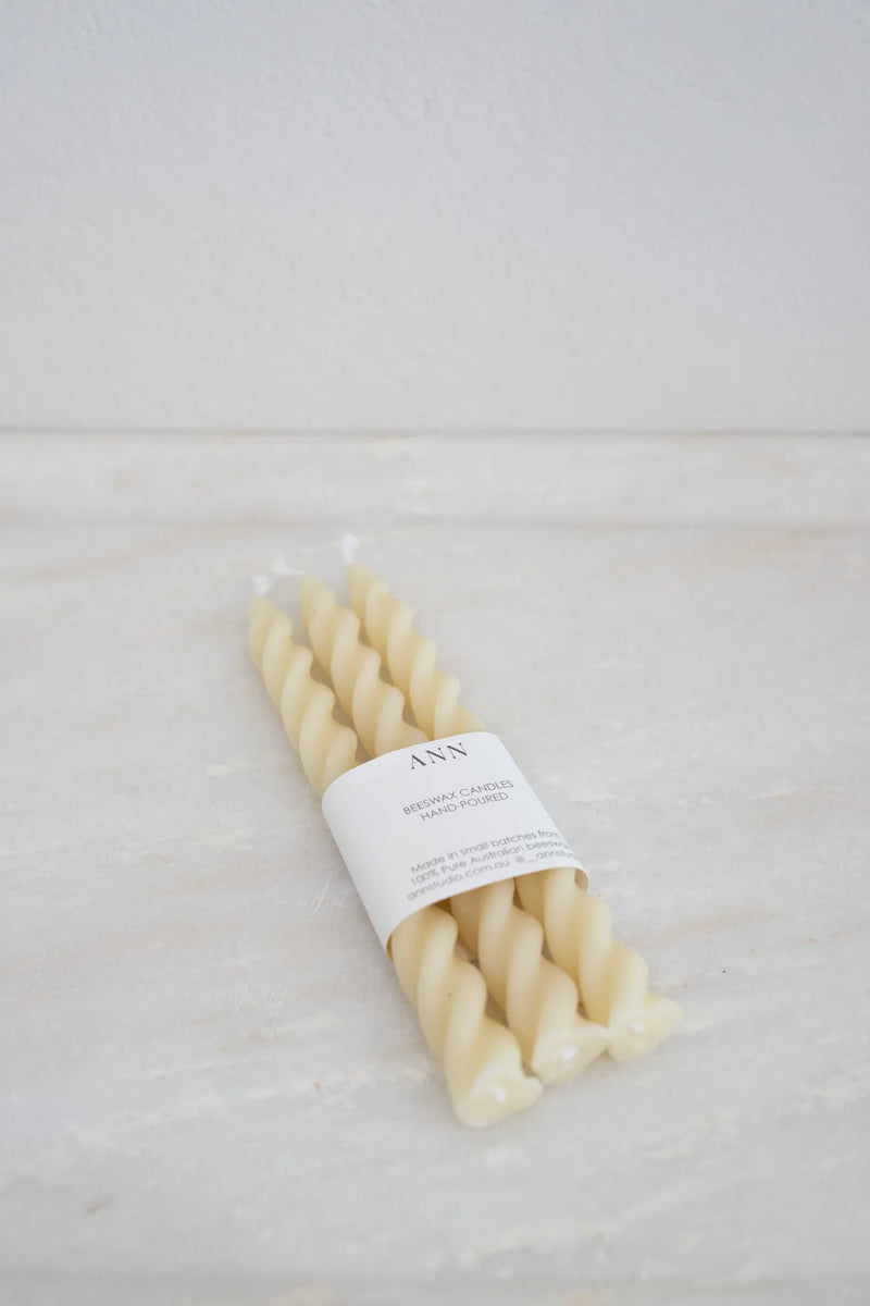 Spiral Candle Set of 3 Candles | Ivory