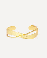 The 'Evenness' Hammered Gold Bracelet Cuff