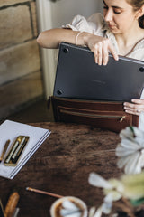 The Laptop Case in Dark Caramel - Large size - Saddler & Co - Saddler & Co | Australian Made Leather Goods