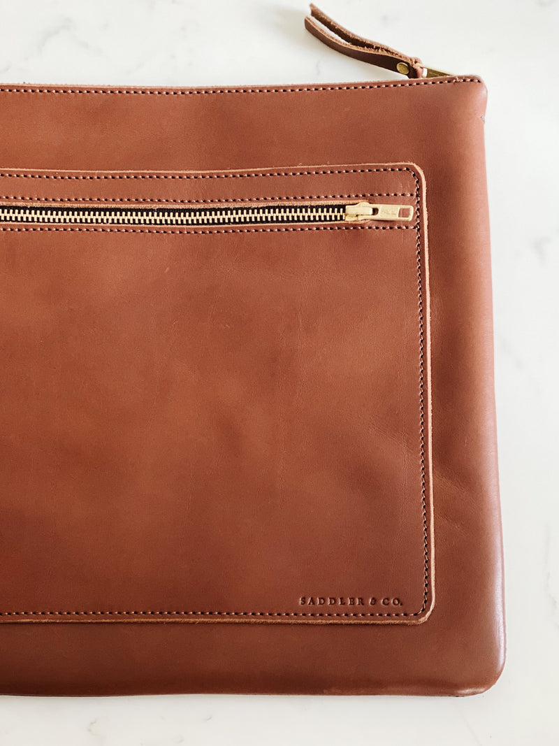 The Laptop Case in Caramel - Regular size - Saddler & Co - Saddler & Co | Australian Made Leather Goods
