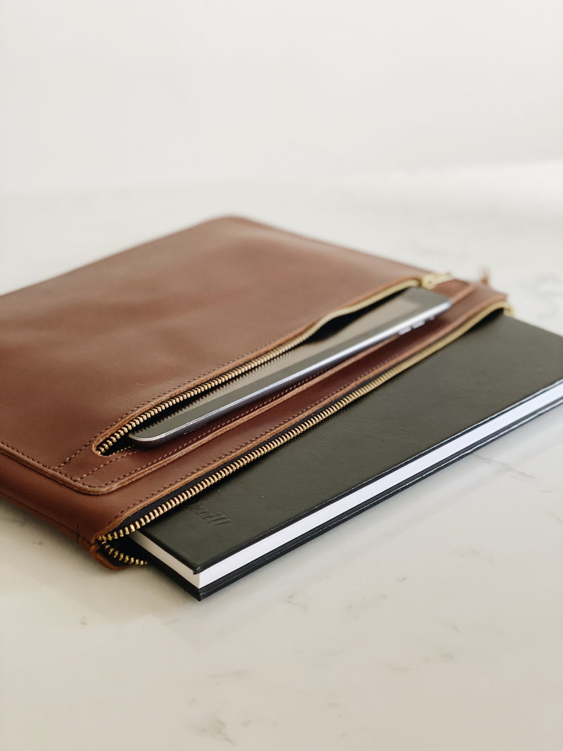 The Laptop Case in Caramel - Regular size - Saddler & Co - Saddler & Co | Australian Made Leather Goods