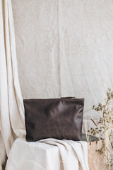 The Classic Clutch in Cocoa - Saddler & Co - Saddler & Co | Australian Made Leather Goods