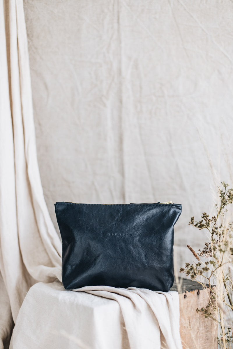 The Classic Clutch in Black - Saddler & Co - Saddler & Co | Australian Made Leather Goods