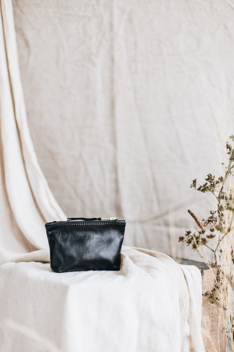 The Petite Clutch in Black - Saddler & Co - Saddler & Co | Australian Made Leather Goods