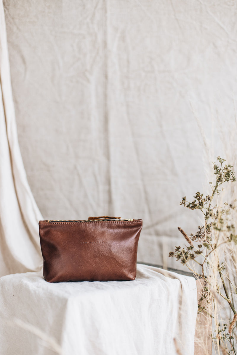 The Daily Clutch in Caramel - Saddler & Co - Saddler & Co | Australian Made Leather Goods