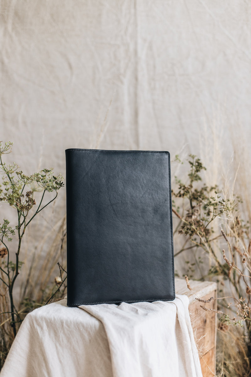 A4 Leather Journal in Black - Signature Collection - Saddler & Co | Australian Made Leather Goods