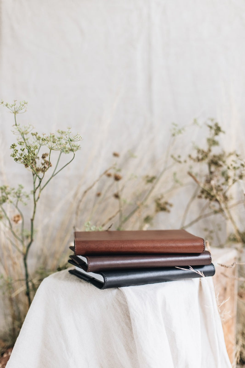 A5 Leather Journal in Cocoa - Signature Collection - Saddler & Co | Australian Made Leather Goods