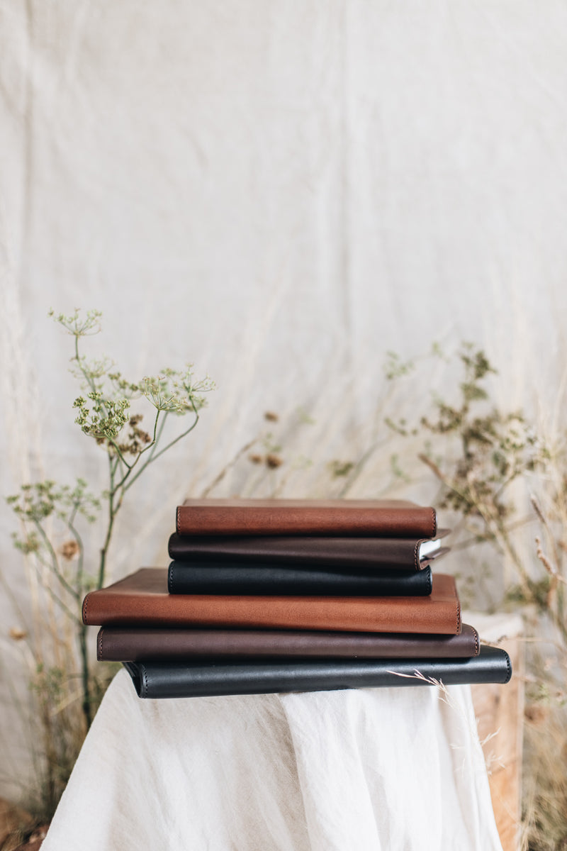 A4 Leather Journal in Cocoa - Signature Collection - Saddler & Co | Australian Made Leather Goods