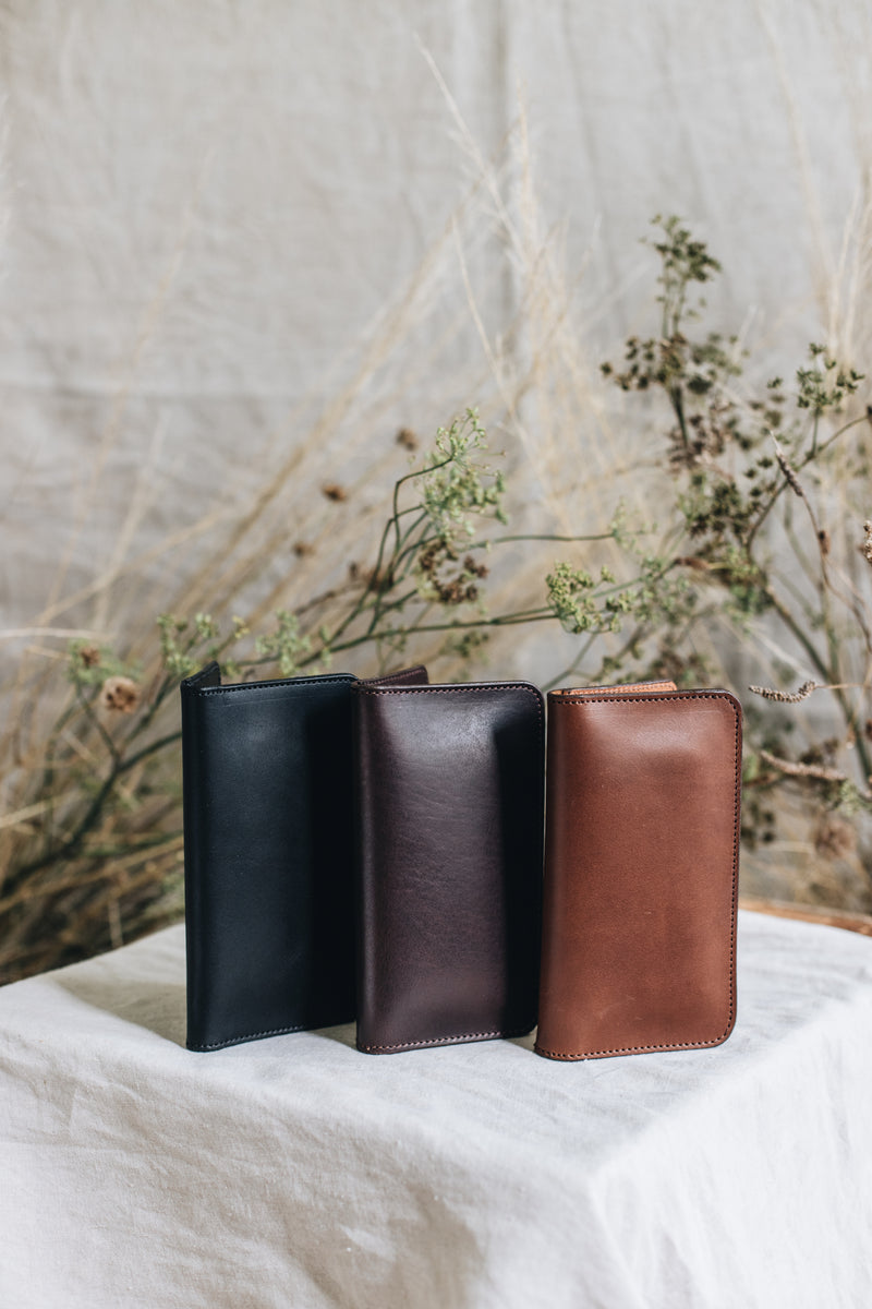 Leather Phone Wallet in Cocoa - Saddler & Co - Saddler & Co | Australian Made Leather Goods