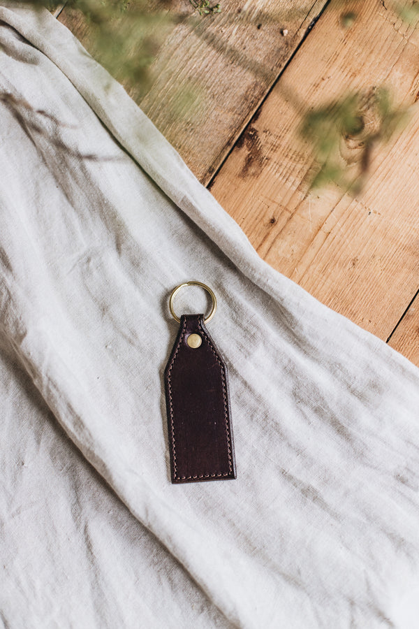 OUTLET | Heirloom Leather Keyring - Stitched | Grade B - Saddler & Co - Saddler & Co | Australian Made Leather Goods