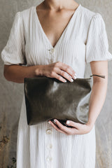 The Classic Clutch in Spruce - Saddler & Co - Saddler & Co | Australian Made Leather Goods