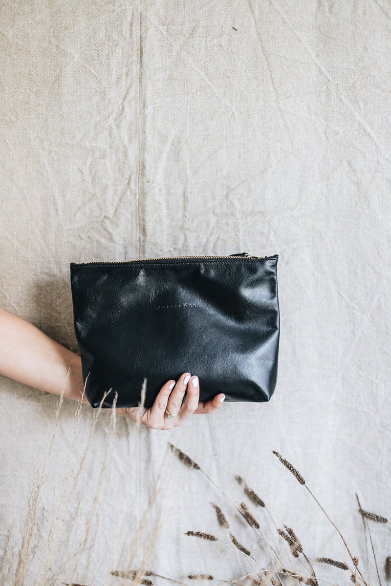 The Classic Clutch in Black - Saddler & Co - Saddler & Co | Australian Made Leather Goods