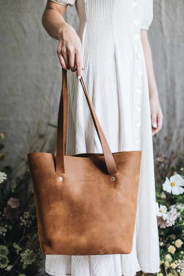 OUTLET | Flora Tote in Nutmeg | Grade B - Saddler & Co - Saddler & Co | Australian Made Leather Goods