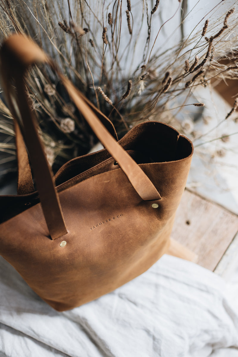 OUTLET | Flora Tote in Nutmeg | Grade B - Saddler & Co - Saddler & Co | Australian Made Leather Goods