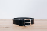 The Classic Belt in Black w/ silver buckle - Saddler & Co - Saddler & Co | Australian Made Leather Goods
