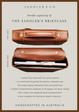 NEW The Saddler's Briefcase | Caramel Leather - Saddler & Co - Saddler & Co | Australian Made Leather Goods