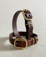 Dog & Pup Collar in Caramel Mahogany - Saddler & Co - Saddler & Co | Australian Made Leather Goods