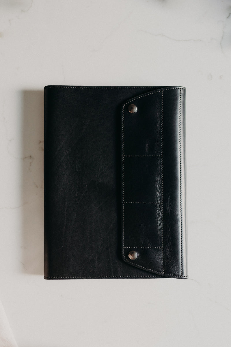 Leather Work Folio - Black - Saddler & Co - Saddler & Co | Australian Made Leather Goods