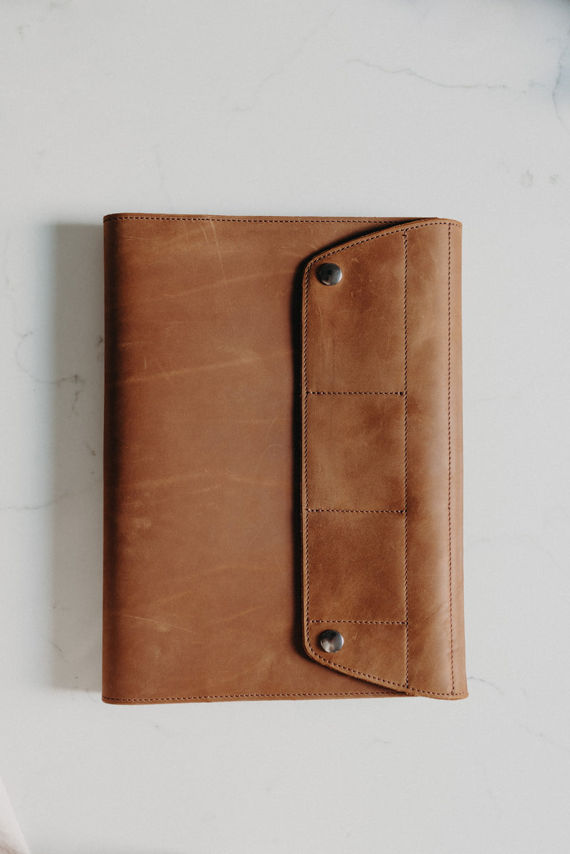 Leather Work Folio - Nutmeg - Saddler & Co - Saddler & Co | Australian Made Leather Goods