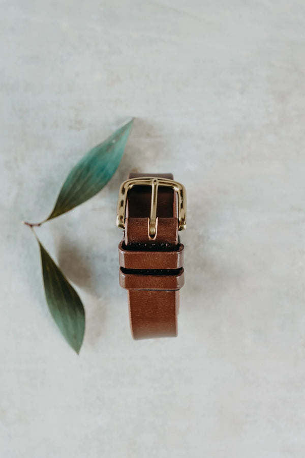 OUTLET | Dress Belt in Caramel - Saddler & Co - Saddler & Co | Australian Made Leather Goods