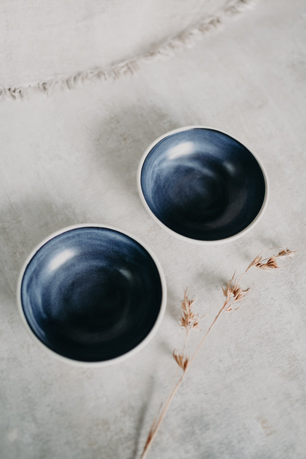 Ceramic Medium Bowl in Stormy Blue - Kim Wallace Ceramics - Saddler & Co | Australian Made Leather Goods