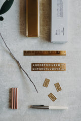 Brass Alphabet Template Bookmark - Traveler's Company - Traveler's Company - Saddler & Co | Australian Made Leather Goods