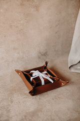 'Toffee' Leather Hold All Tray - Large - Saddler & Co - Saddler & Co | Australian Made Leather Goods